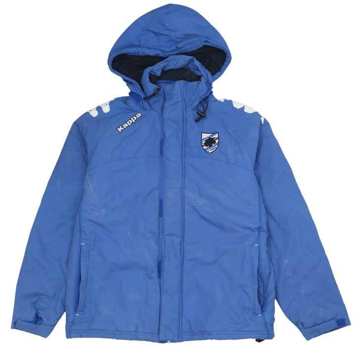 Kappa Boys Blue Hooded Puffer Jacket 152cm Winter Football Coat