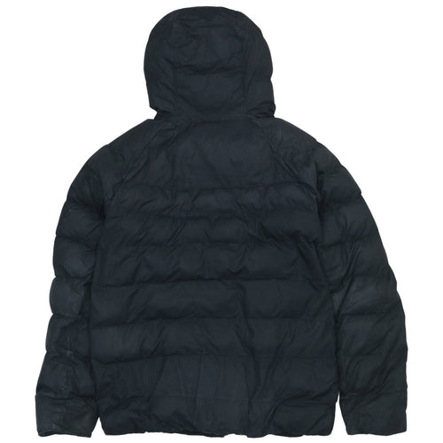 Nike Boys Black Hooded Puffer Jacket Size L 147-158cm Winter Coat