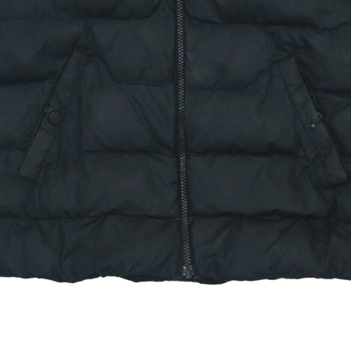 Nike Boys Black Hooded Puffer Jacket Size L 147-158cm Winter Coat