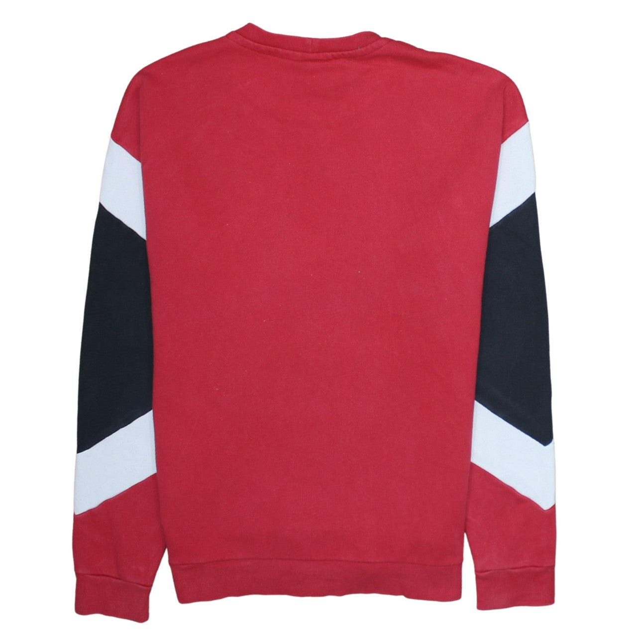 Nike Men Red Black White Crew Neck Logo Sweatshirt S Regular Fit