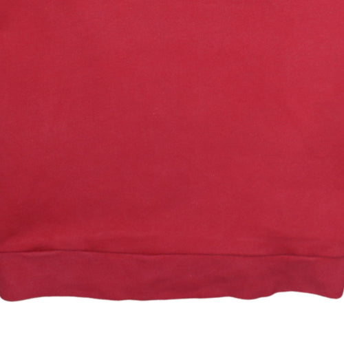 Nike Men Red Black White Crew Neck Logo Sweatshirt S Regular Fit