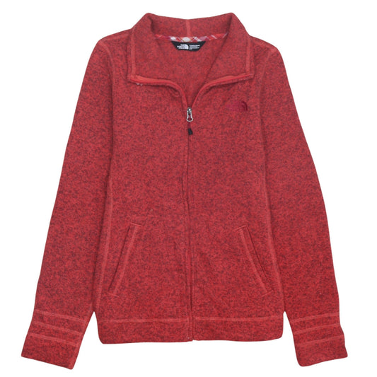 The North Face Womens Red Fleece Full Zip Jacket Size S