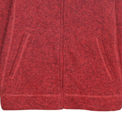 The North Face Womens Red Fleece Full Zip Jacket Size S
