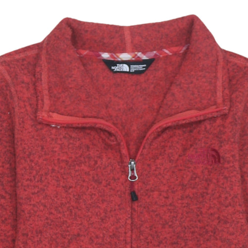 The North Face Womens Red Fleece Full Zip Jacket Size S