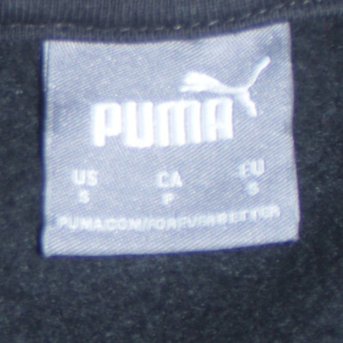 Puma Womens Black Small Cropped Crew Neck Sweatshirt