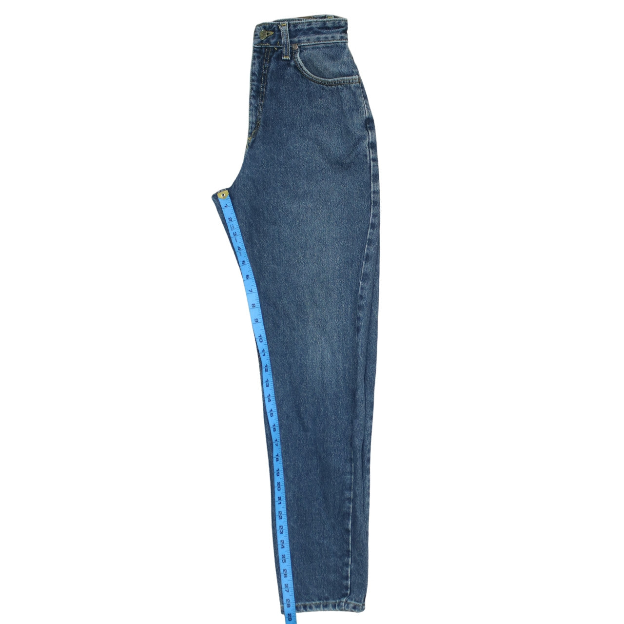 Lee Womens Blue High Rise Mom Jeans Size 27 Regular Fit Denim