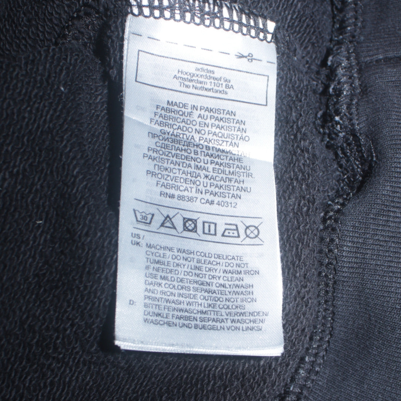 Adidas Womens Black Pullover Hoodie Size 10 Cotton Logo Casual