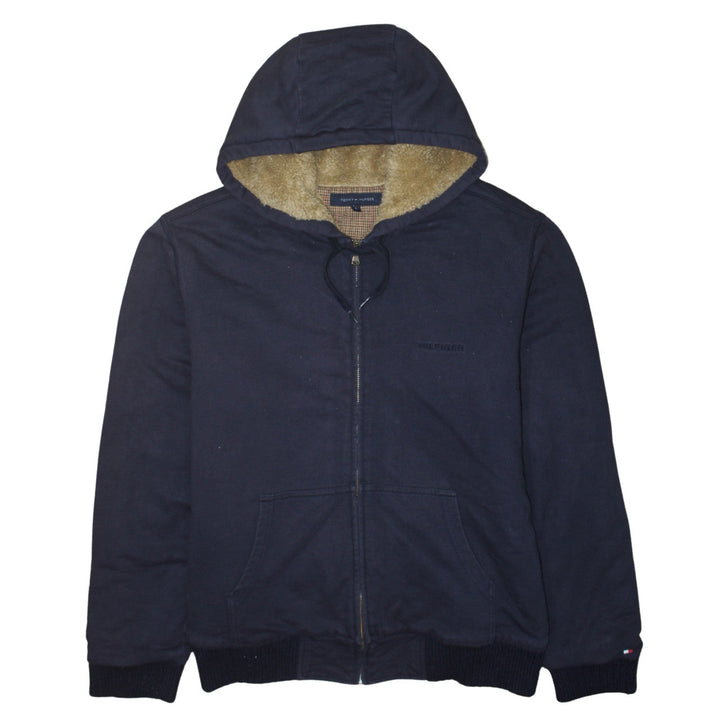 Tommy Hilfiger Men's Blue Full Zip Fleece Lined Hoodie Size L