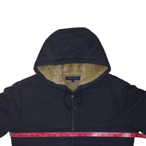Tommy Hilfiger Men's Blue Full Zip Fleece Lined Hoodie Size L