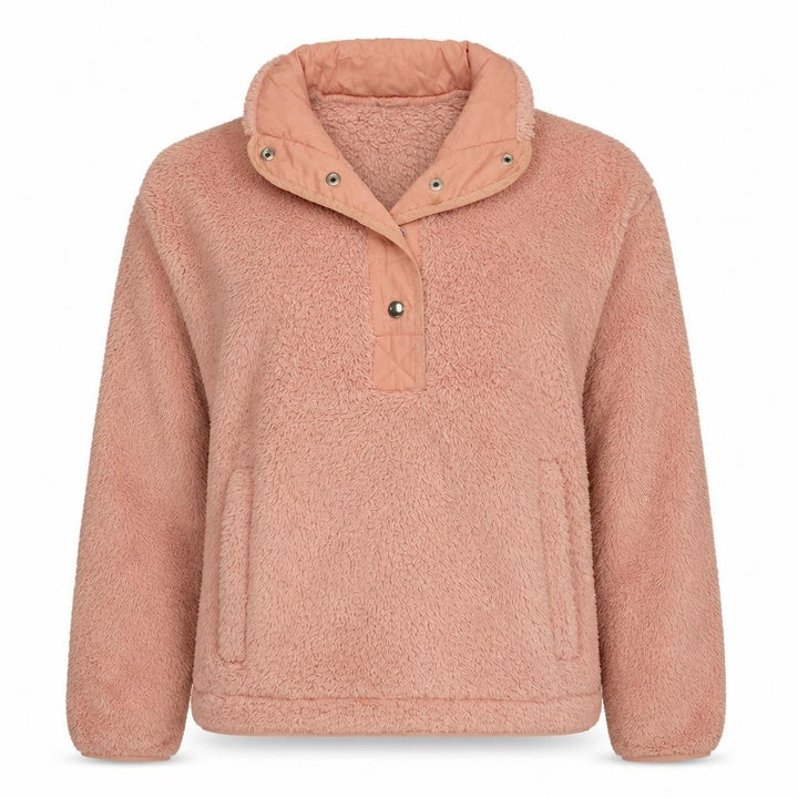 Forever 21 Women Pink Fleece Pullover Sweatshirt Size S