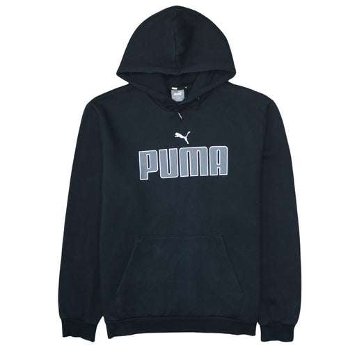 Puma Men's Black XL Pullover Hoodie with Logo Front