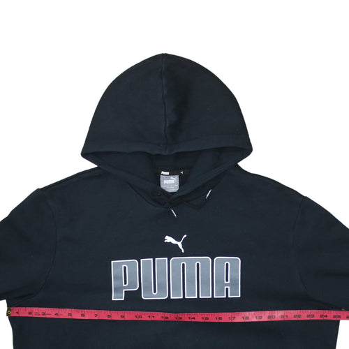 Puma Men's Black XL Pullover Hoodie with Logo Front