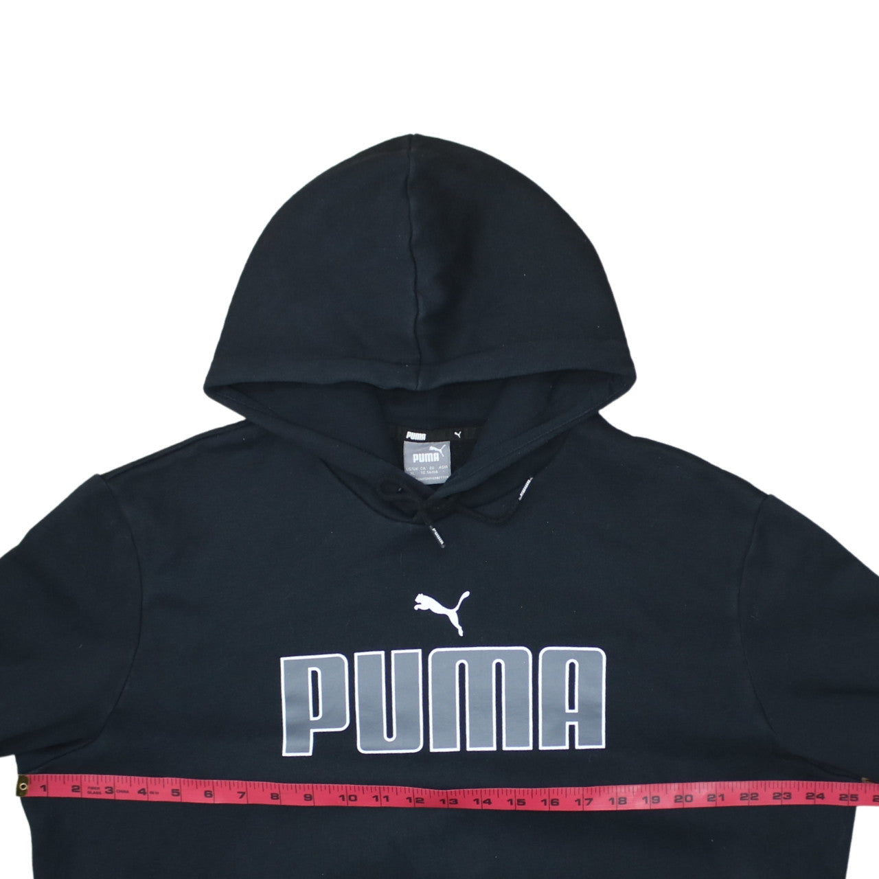 Puma Men's Black XL Pullover Hoodie with Logo Front