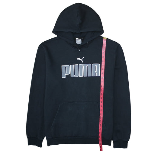 Puma Men's Black XL Pullover Hoodie with Logo Front