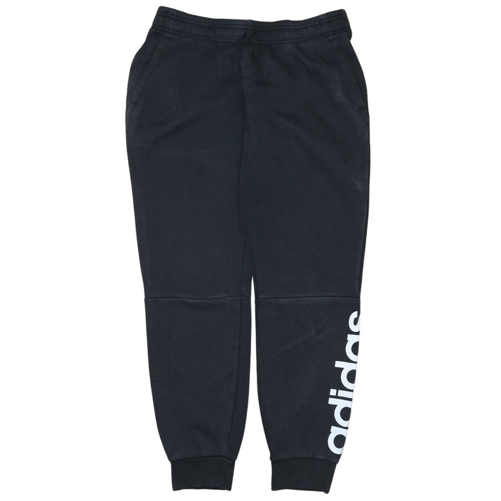 Adidas Womens Black Jogger Sweatpants M Elastic Waist Fleece