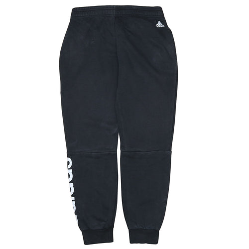 Adidas Womens Black Jogger Sweatpants M Elastic Waist Fleece
