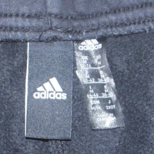 Adidas Womens Black Jogger Sweatpants M Elastic Waist Fleece