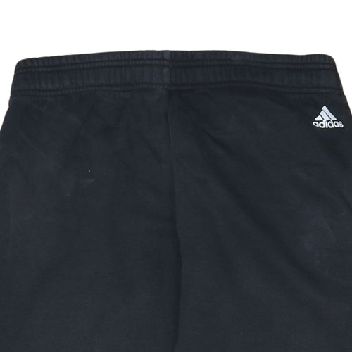 Adidas Womens Black Jogger Sweatpants M Elastic Waist Fleece
