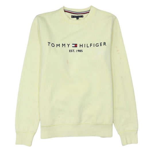 Tommy Hilfiger Men Yellow Logo Pullover Sweatshirt M