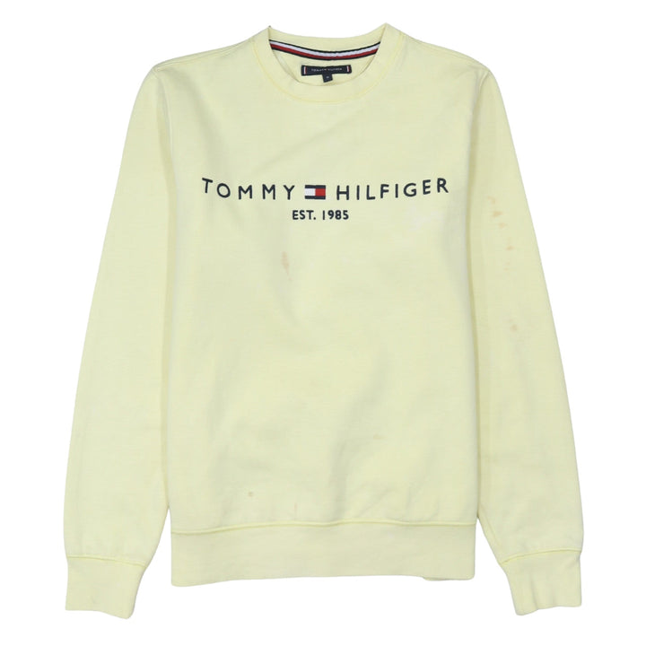 Tommy Hilfiger Men Yellow Logo Pullover Sweatshirt M