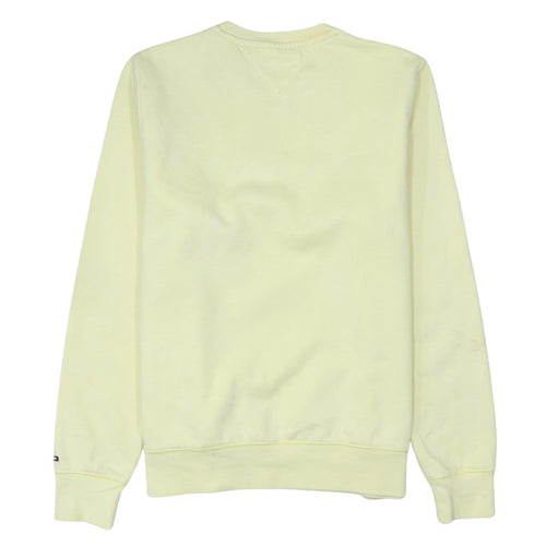 Tommy Hilfiger Men Yellow Logo Pullover Sweatshirt M
