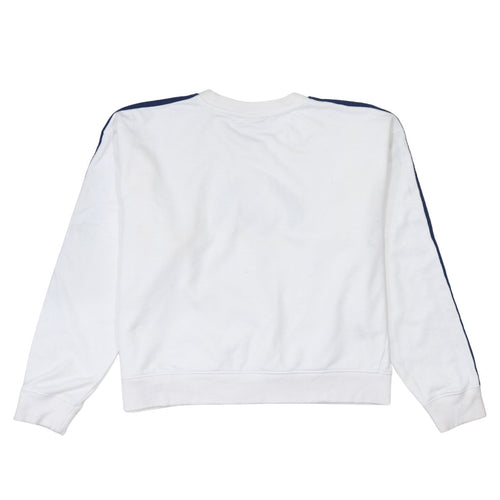 Adidas Women's White Crew Neck Sweatshirt Size 8 Originals Resort Logo