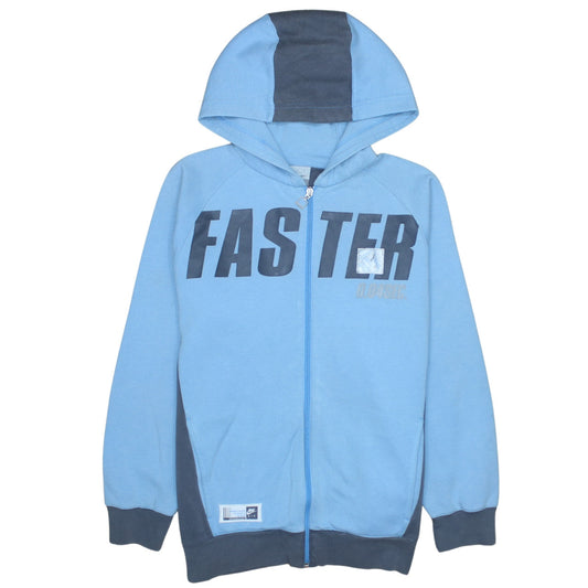 Nike Boys Blue Full Zip Hoodie XL 16 Years Faster Graphic Hooded Sweatshirt