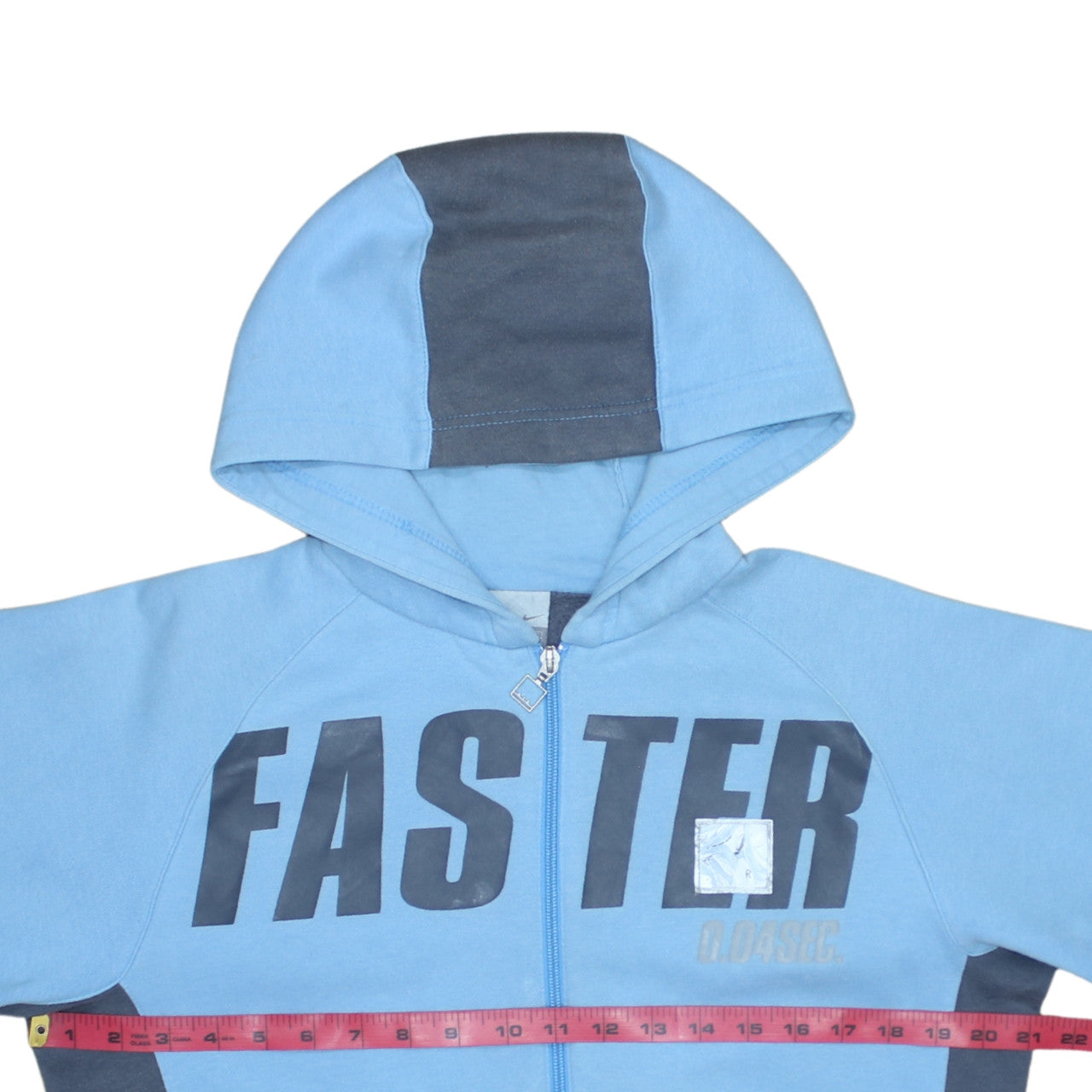 Nike Boys Blue Full Zip Hoodie XL 16 Years Faster Graphic Hooded Sweatshirt