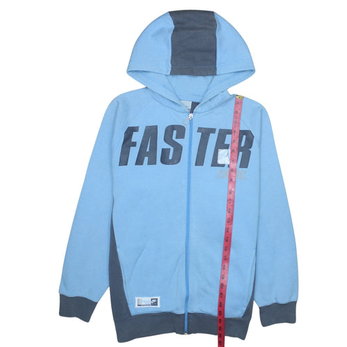 Nike Boys Blue Full Zip Hoodie XL 16 Years Faster Graphic Hooded Sweatshirt