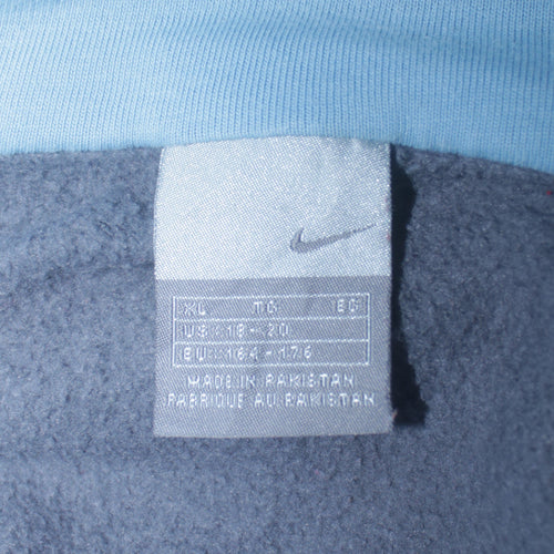 Nike Boys Blue Full Zip Hoodie XL 16 Years Faster Graphic Hooded Sweatshirt