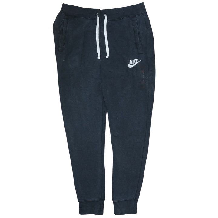 Nike Men's Black Jogger Trousers M Regular Fit Fleece Drawstring