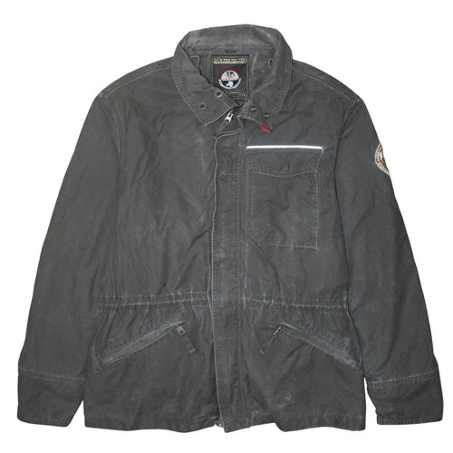 Napapijri Men's Grey Cotton Polyamide Field Jacket L