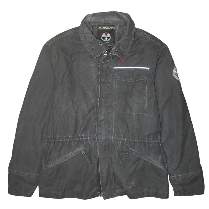 Napapijri Men's Grey Cotton Polyamide Field Jacket L