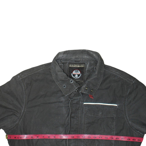 Napapijri Men's Grey Cotton Polyamide Field Jacket L