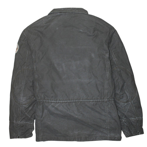 Napapijri Men's Grey Cotton Polyamide Field Jacket L