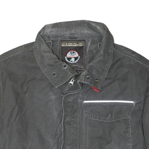 Napapijri Men's Grey Cotton Polyamide Field Jacket L