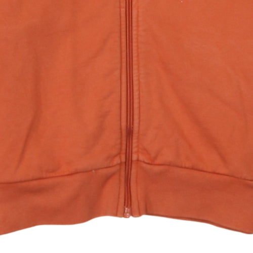 Puma Womens Orange Full Zip Hoodie Small Cotton Casual