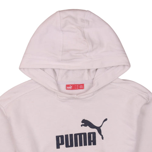 Puma Men's White 2XL Pullover Hoodie with Logo