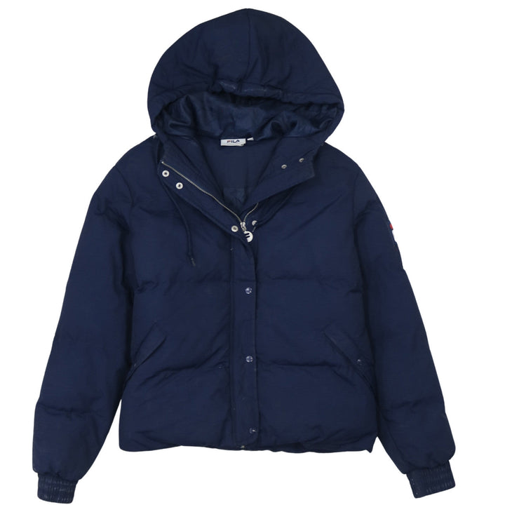 FILA Womens Blue XS Puffer Jacket Hooded Winter Coat