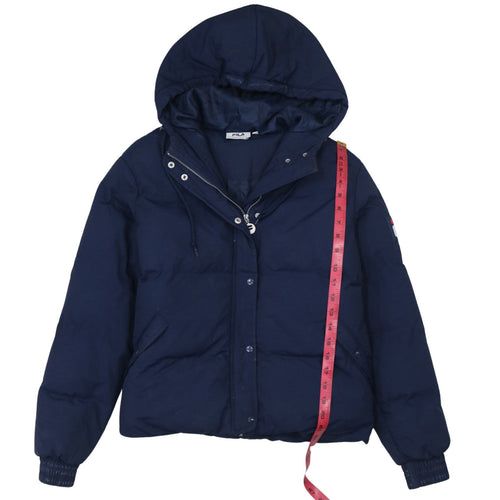 FILA Womens Blue XS Puffer Jacket Hooded Winter Coat