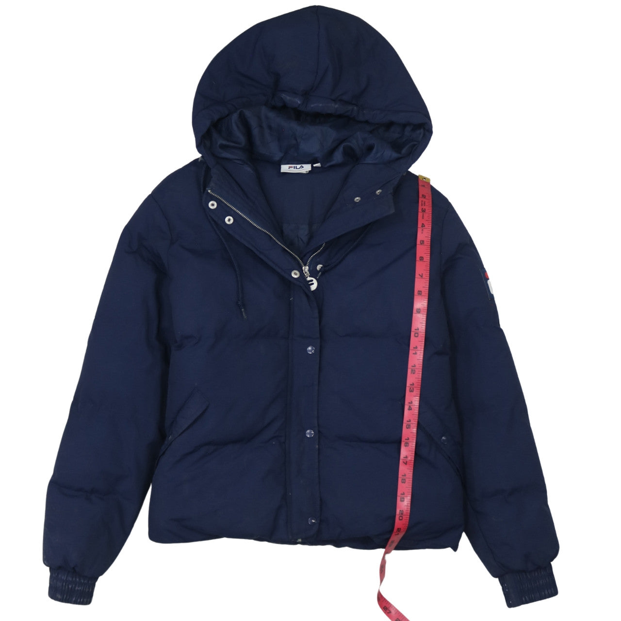 FILA Womens Blue XS Puffer Jacket Hooded Winter Coat