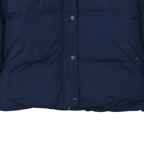 FILA Womens Blue XS Puffer Jacket Hooded Winter Coat