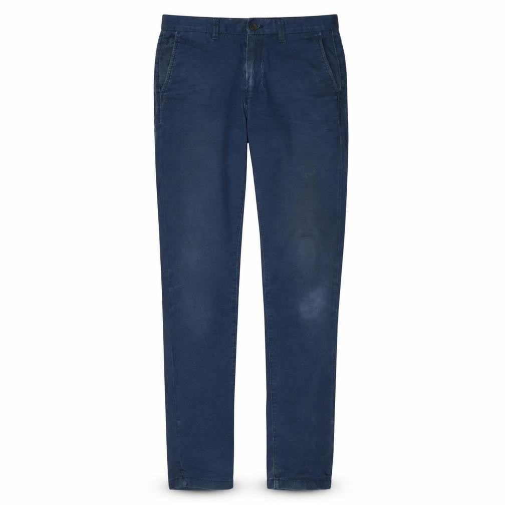 Front view of Tommy Hilfiger Men Blue Chino Trousers 31/34 Regular Fit