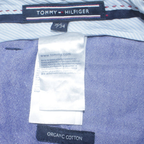 Tommy Hilfiger Men Blue Chino Trousers 31/34 Regular Fit