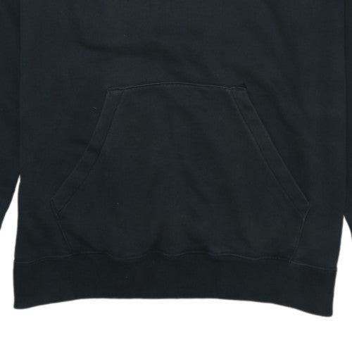 Champion Men's Black Small Pullover Hoodie with Logo Tape Detail