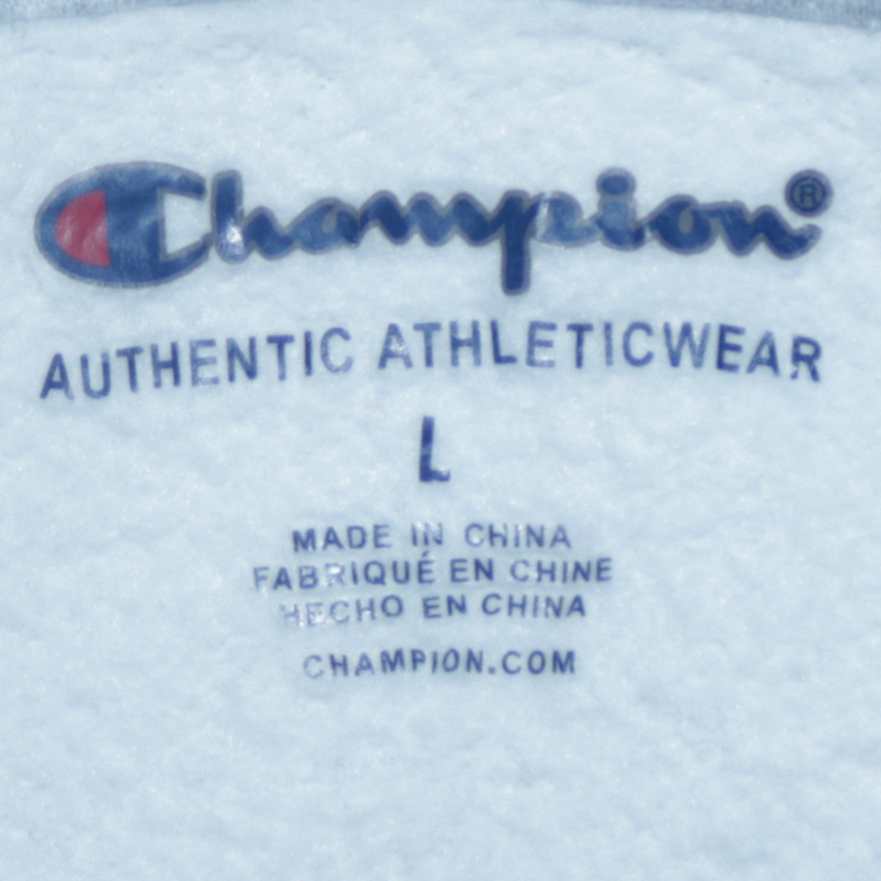 Champion Women White Pullover Hoodie L Logo Embroidered Sweatshirt