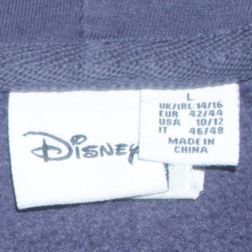 Disney Women’s Navy Dumbo Hoodie Size L 14/16 Pullover Graphic