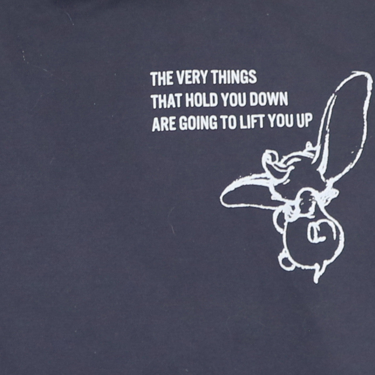 Disney Women’s Navy Dumbo Hoodie Size L 14/16 Pullover Graphic
