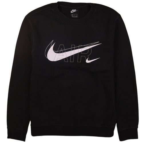 Nike Men Black Small Air Pullover Sweatshirt Crew Neck