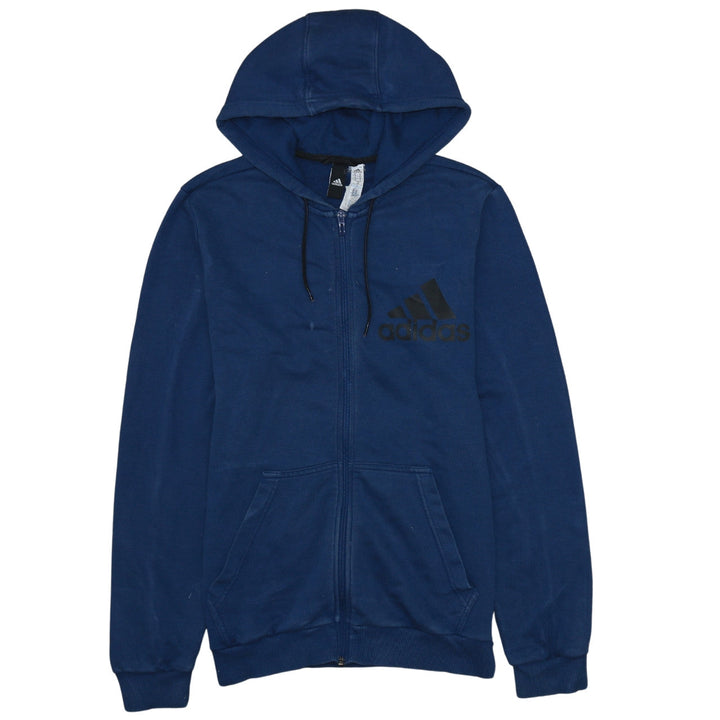 Adidas Men's Blue Full Zip Hoodie Size M Sports Fleece